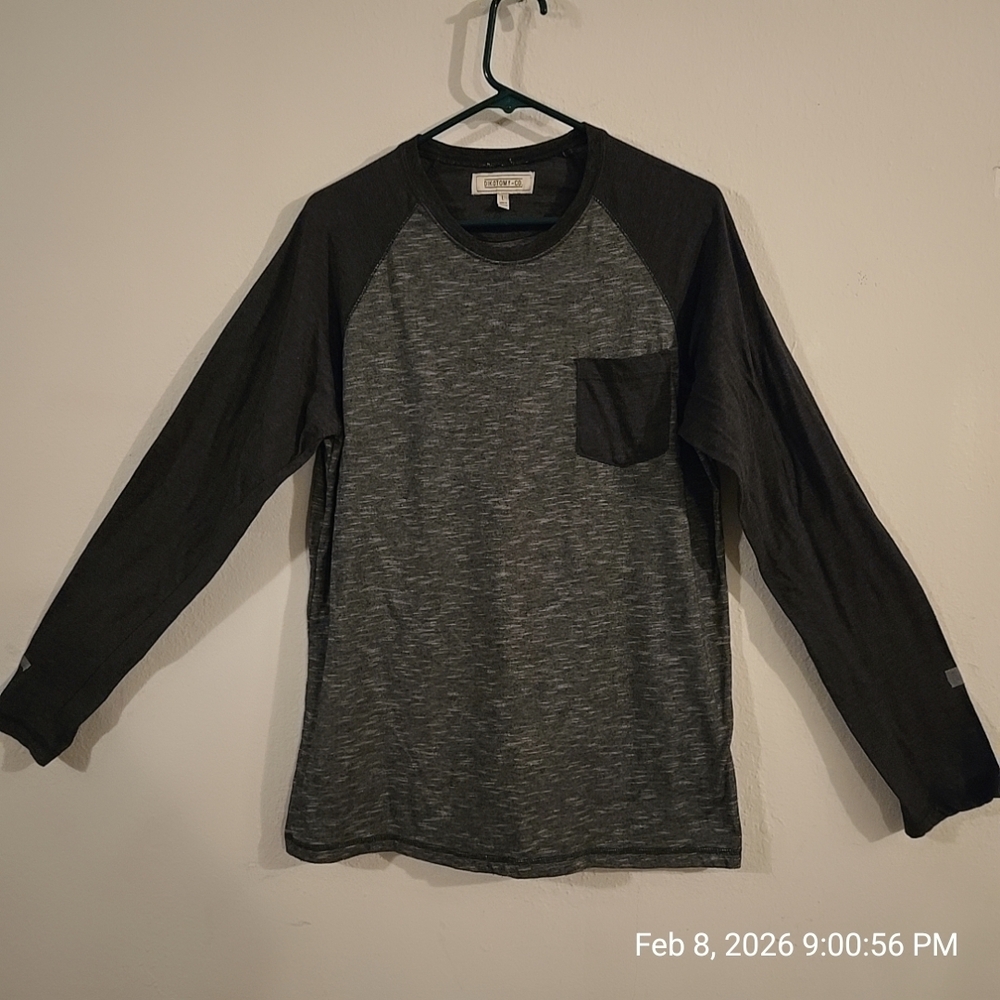 Goodfellow & Co Charcoal and Black Long Sleeve Tee